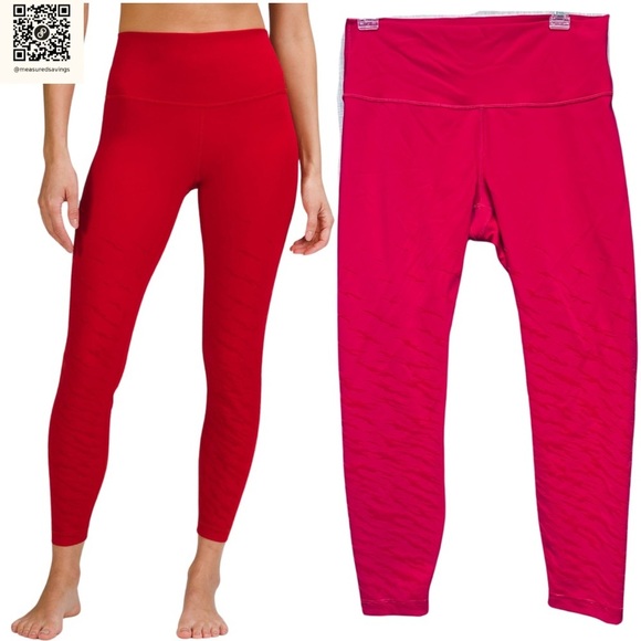 Lululemon (Size 10) Red Wunder Under HR Tight 25" Lunar New Year - EUC - Rare - Picture 2 of 10